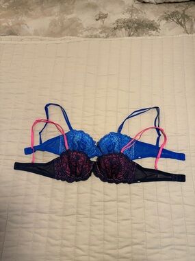 Victoria's Secret PINK Multi-Way Demi Lace Push-Up Bras with Adjustable Straps